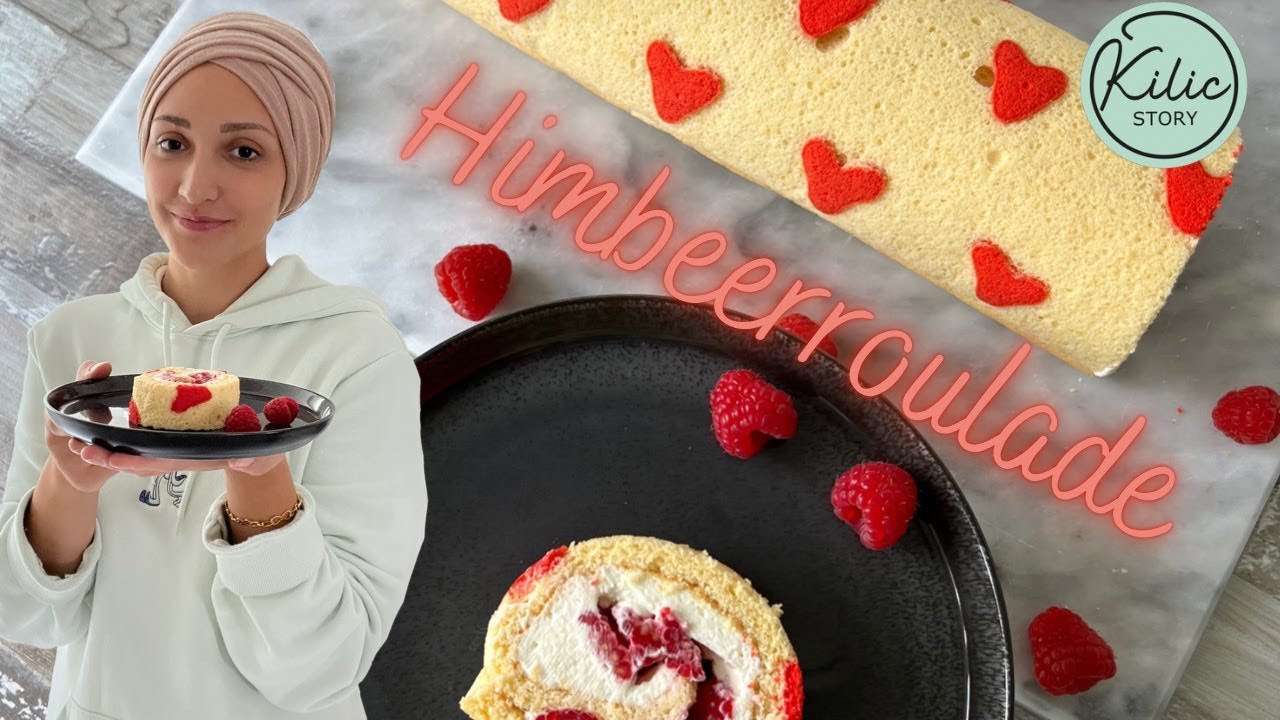 Himbeeren-Herz-Roulade I Mascarpone-Sahne Füllung I Cake Roll I Kilic-Story