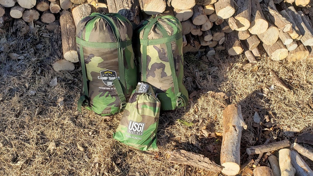 Пончо, подкладка под пончо и система одеял Camp Shield от USGI Industries