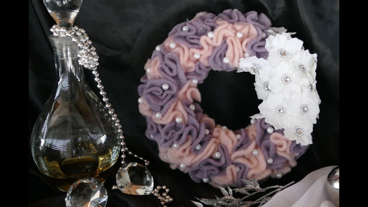 Kranz basteln aus Filz &ndash; Make a wreath of felt &ndash; Zr&oacute;b wieniec &ndash; Hacer una corona