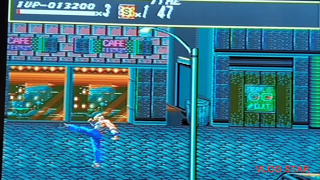 The UK Retro Gaming Hunter's. Playing Streets of Rage on the Sega Megadrive. 