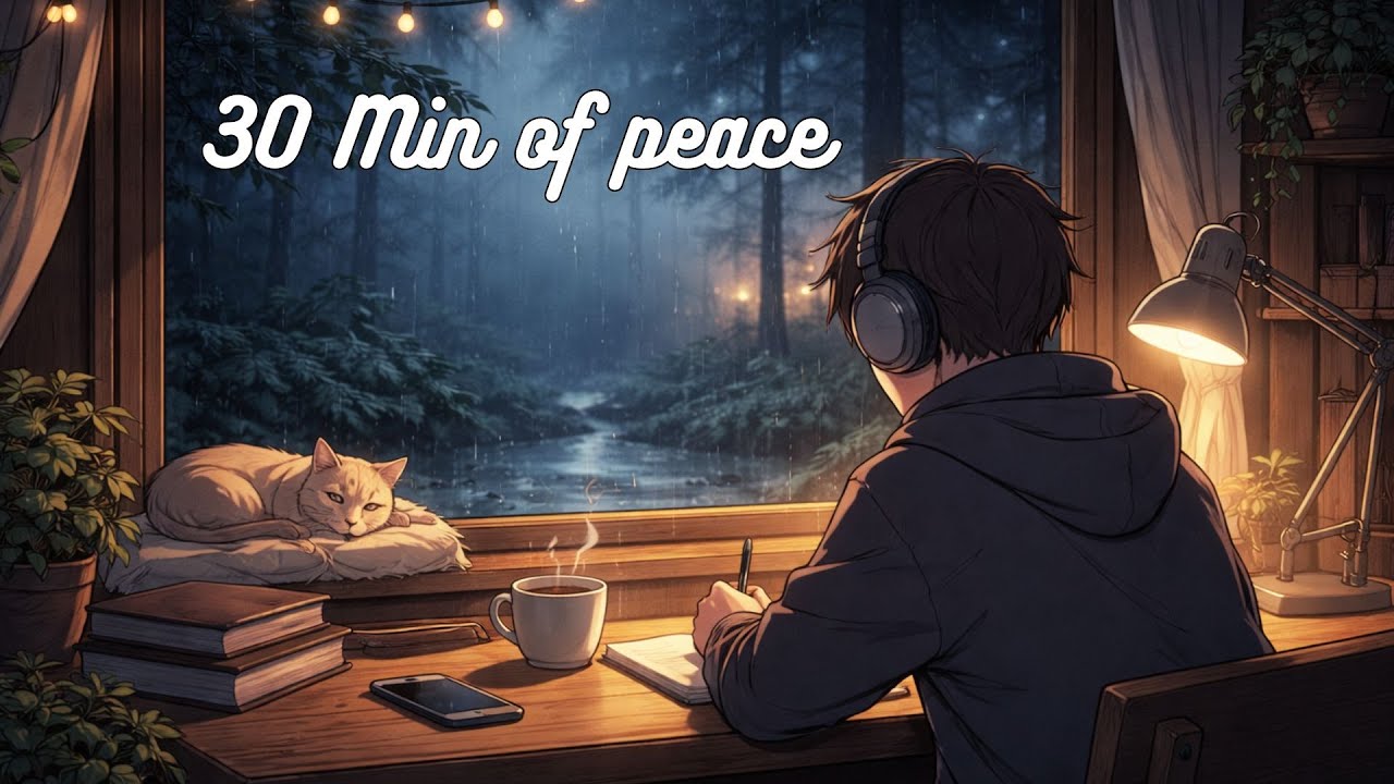 Midnight Rain Study Session 🌧️ Lo-Fi Piano for Deep Focus