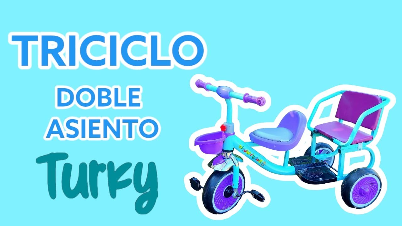 Triciclo con doble asiento Baby Turky
