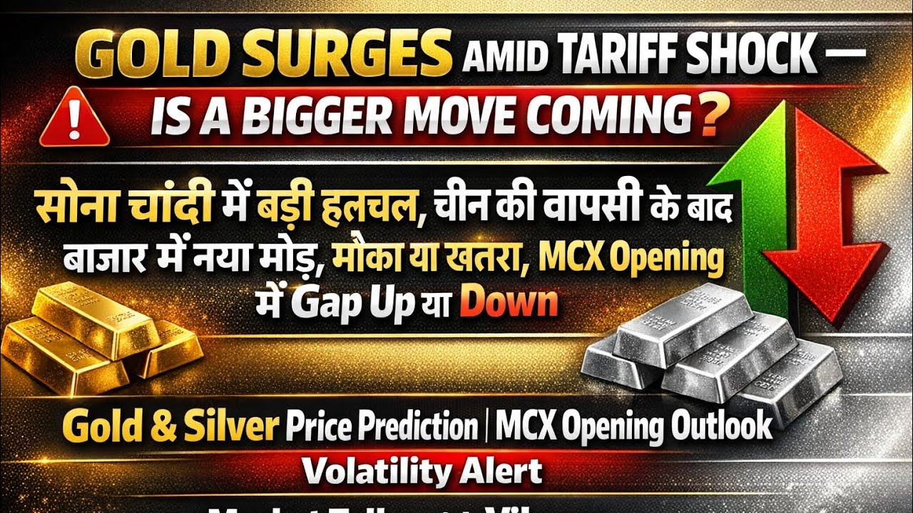 Gold Silver अचानक क्यों टूटे? Tariff, Dollar और Geopolitics से हिला Market | Silver Gap Down Open?