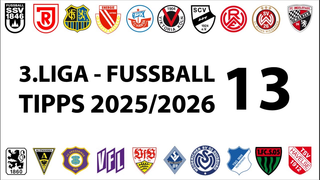 Fussball-Tipps 3.Liga - 13.Spieltag - Saison 2025/2026
