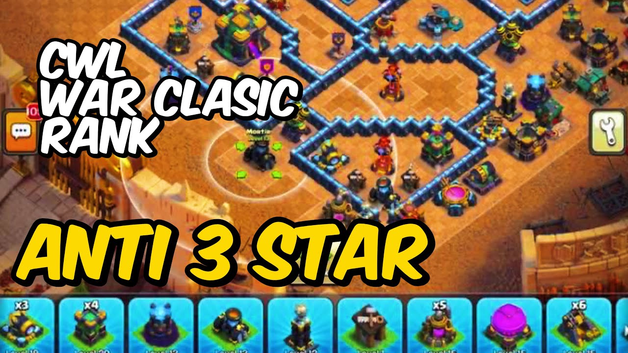 BASE WAR TH 14 anti 3 star 2026 !!! 