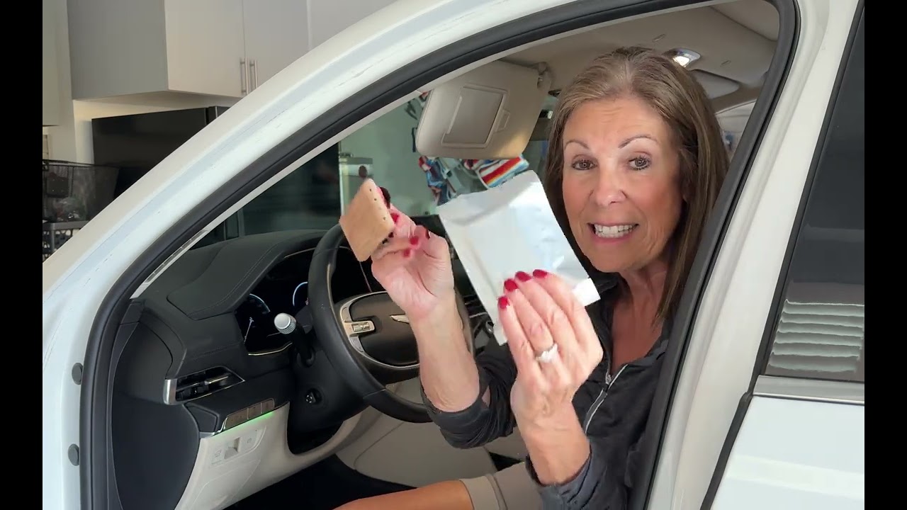 The air freshener is real wood with a great coconut scent!