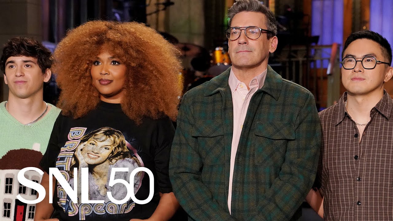 Jon Hamm Tells Lizzo, Bowen Yang and Marcello Hern&aacute;ndez His Real Name - SNL