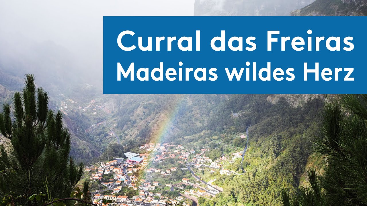 Wolkenjagd über dem Tal der Nonnen. Curral das Freiras auf Madeira im Zeitraffer