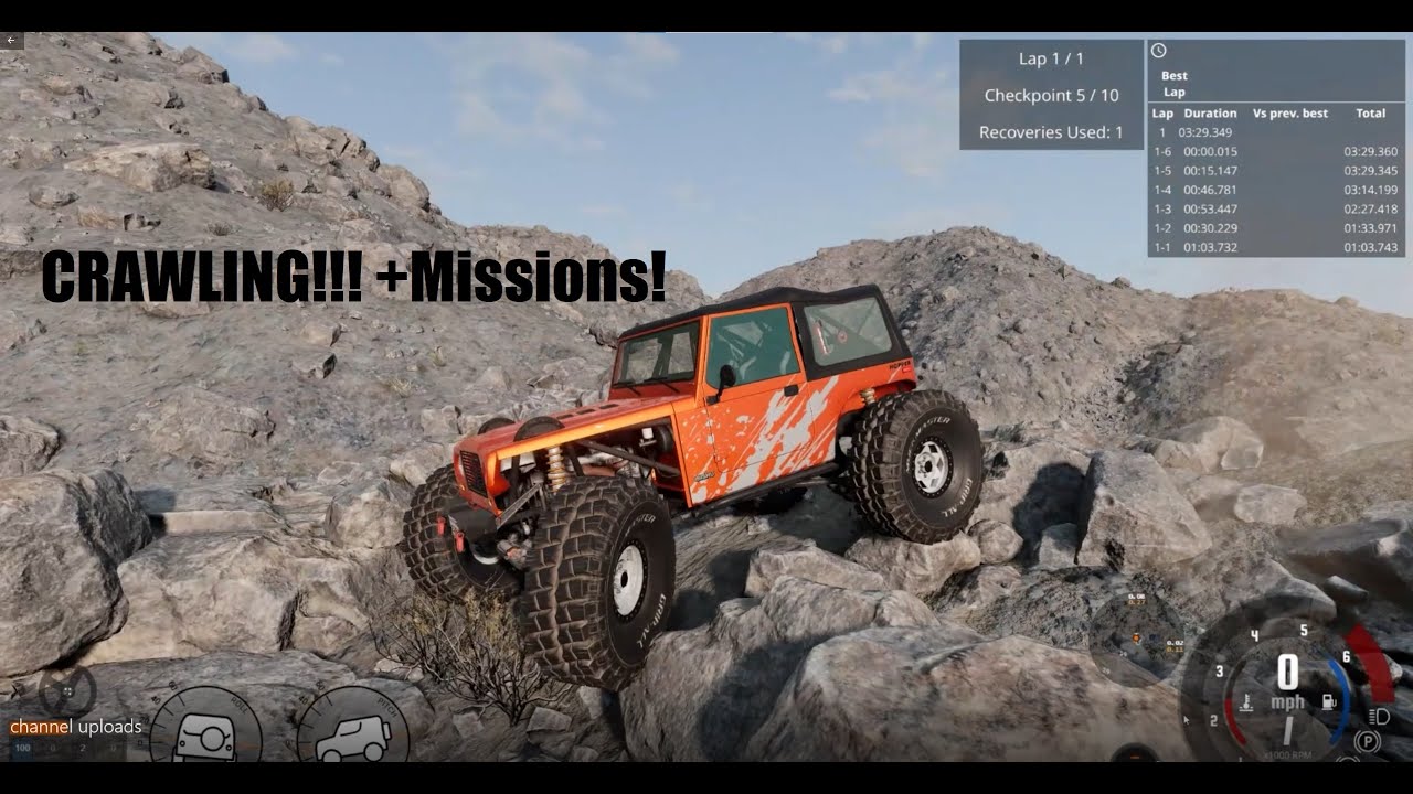 BeamNG.Drive Johnson Valley Rock Crawling missions! (SO COOL!)