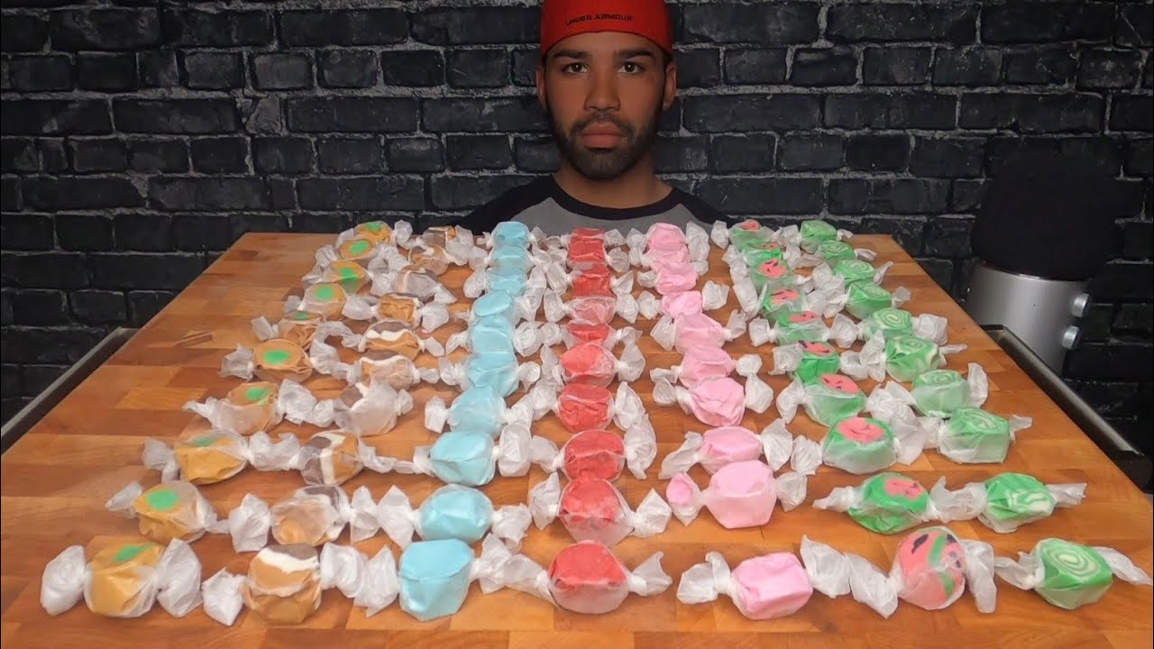 (ASMR) SALT WATER TAFFY MUKBANG