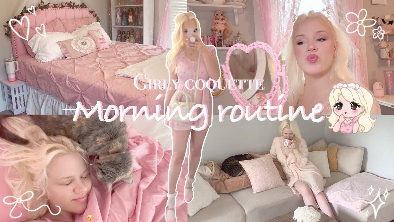 My first video! Welcome to my glam coquette morning routine 🎀🌸🩷