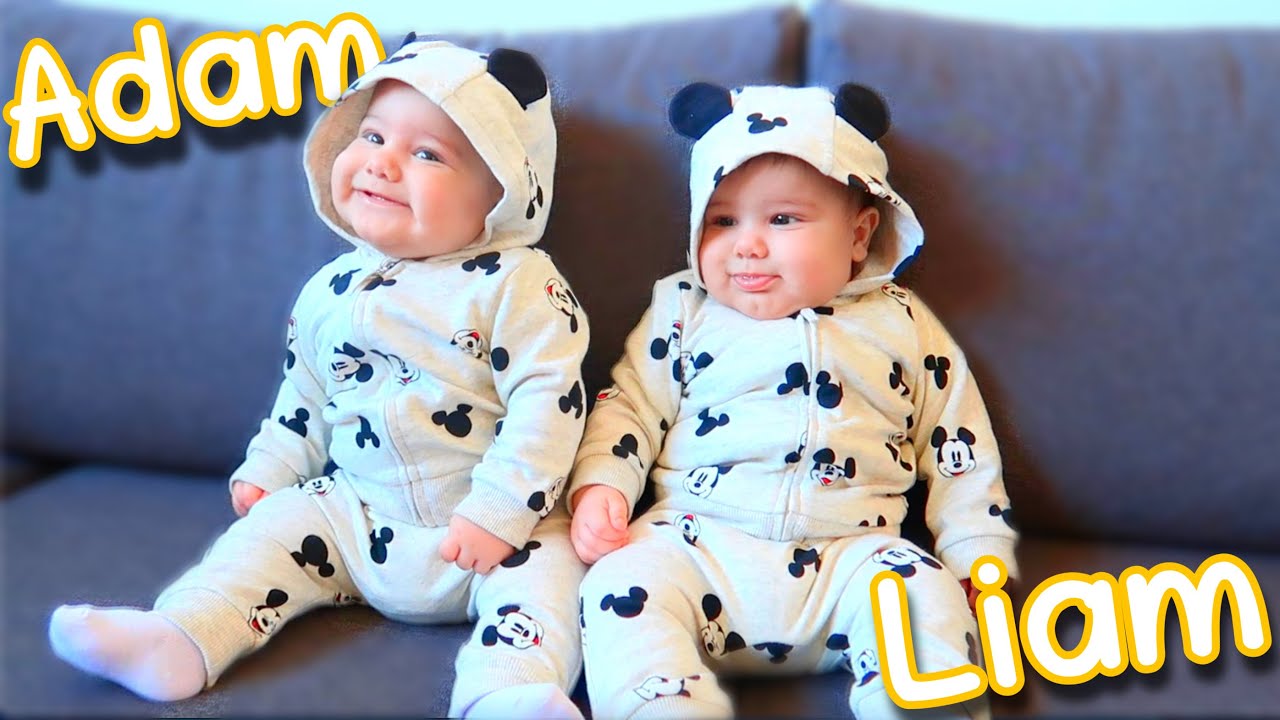 لأول مرة التوأم يجلسون لوحدهم بعمر اربع شهور| عصام ونور