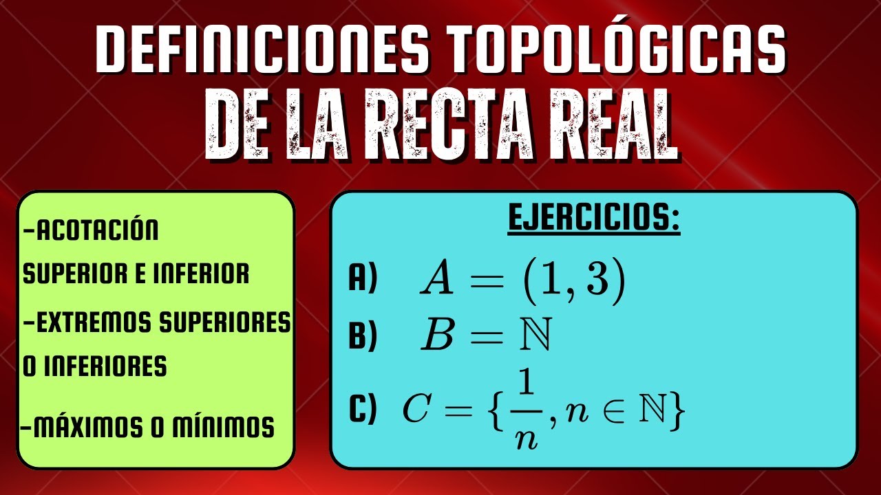 🔴 Definiciones Topológicas de la Recta Real 📏 | 🎓 Matemática avanzada