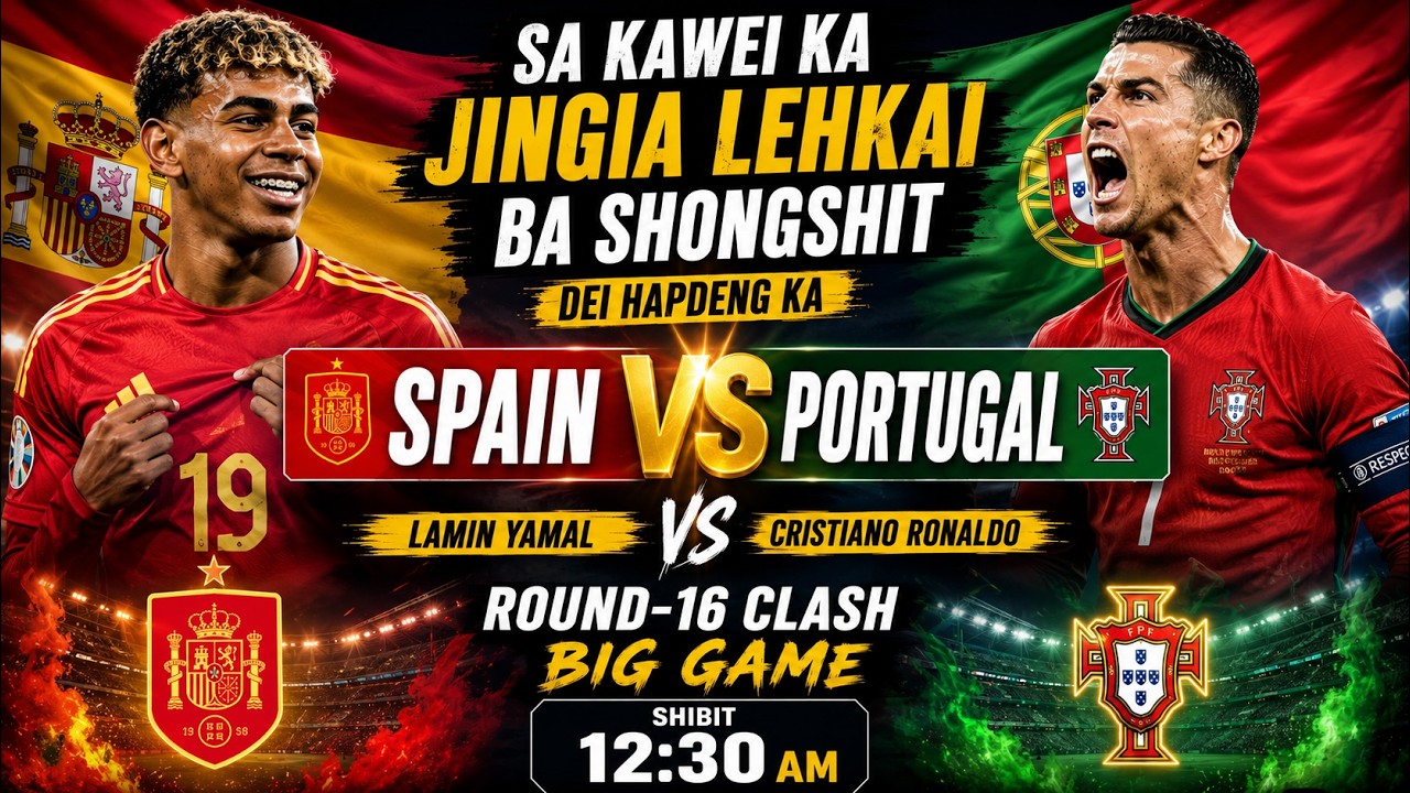 Sa kawei ka jingia lehkai ba shongshit hapdeng ka spain pyrshah ia ka Portugal #football #worldcup