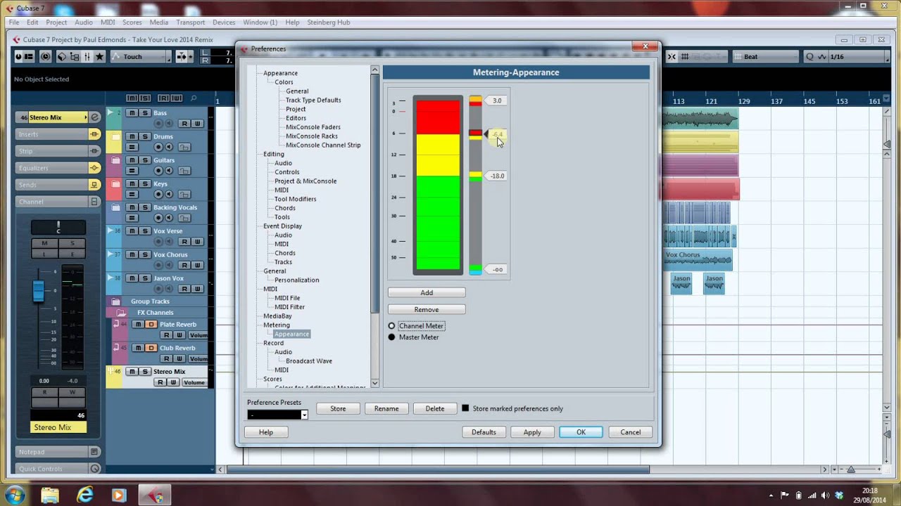 Gain Staging - Setting Meter Colours