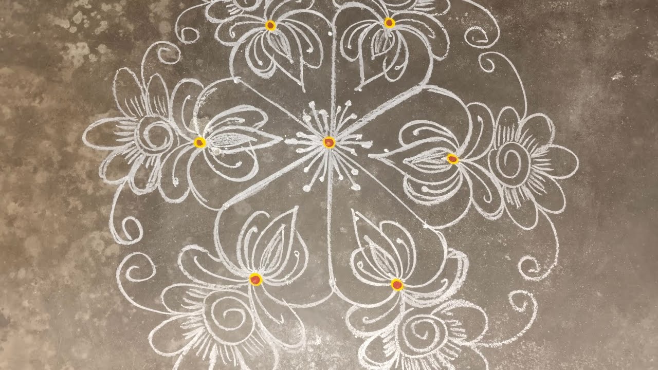 Creative Rangoli kolam for beginners🦚🏵️🦚.குட்டி குட்டி கோலங்கள் 🏵️🦚🏵️