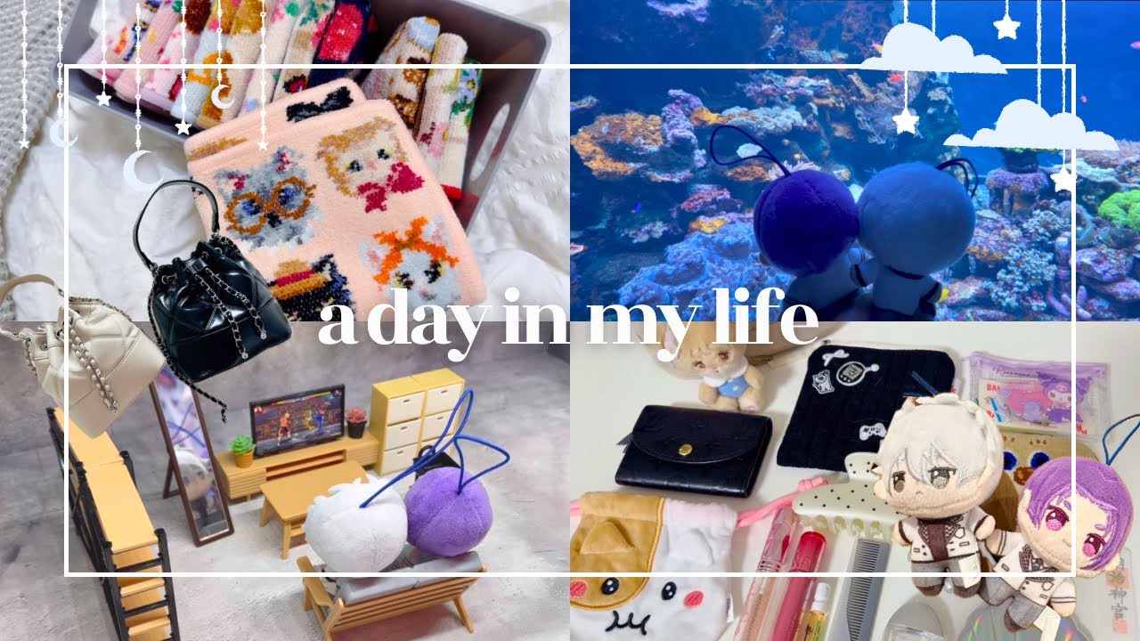 🎀【What's in my bag】バッグの中身＆SHEIN購入品紹介💗ぬいとお出かけゆるVlog🧸