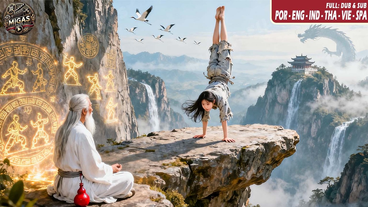 Moça Desprezada Pela Família É Jogada Do Monte, Mestre A Resgata E A Torna Mestra De Kungfu