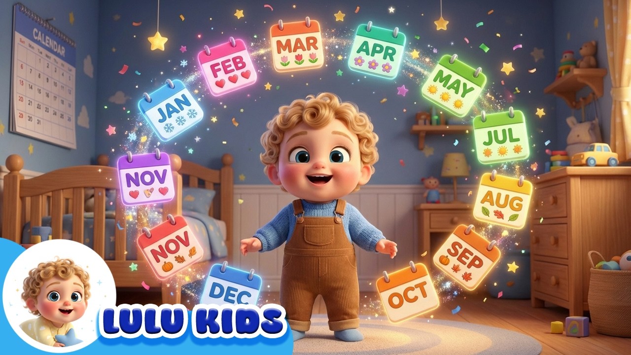 💖 “Months Song for Kids!” 💖 - Giggle & Learn #lulukids #cartoon #childrenssongs