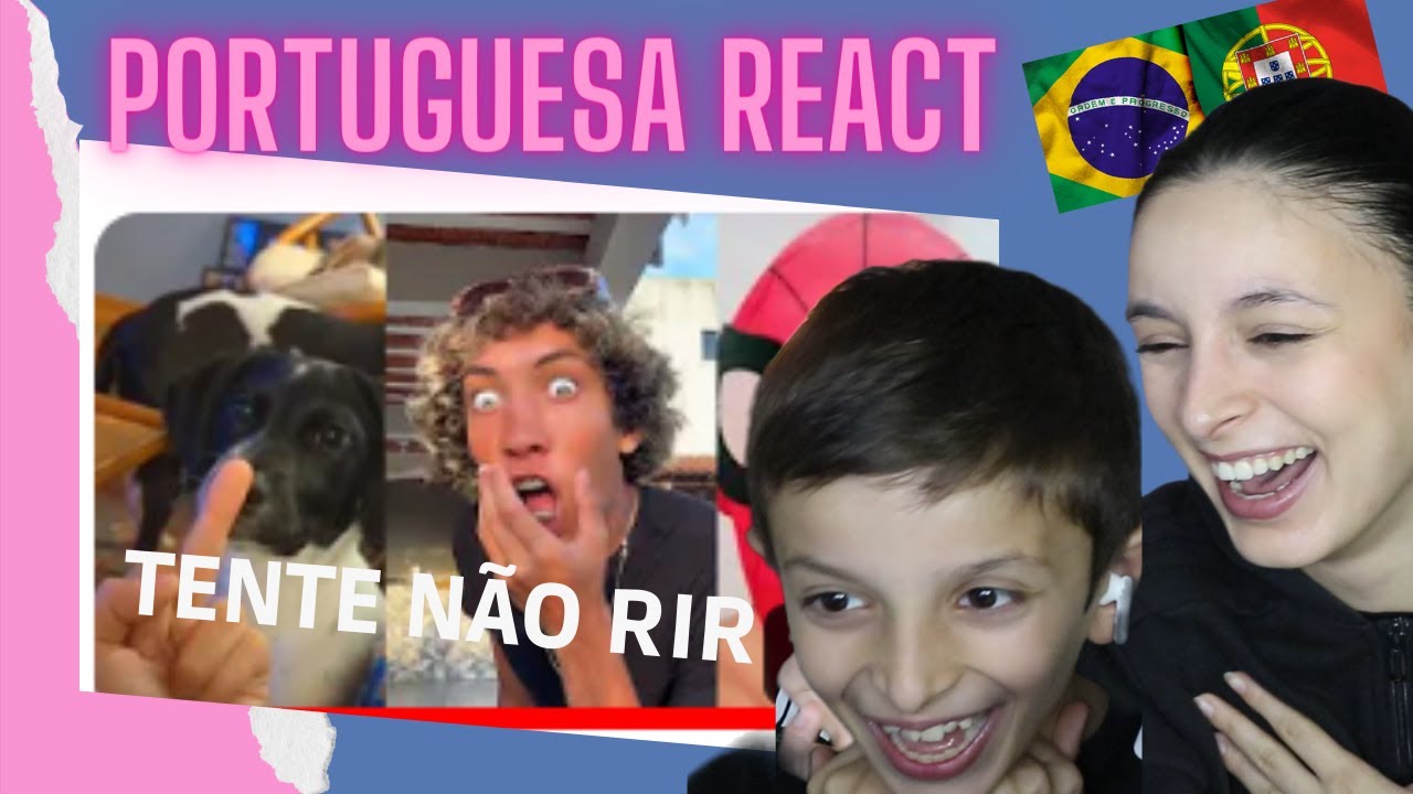 PORTUGUESES REAGEM A TIK TOKS BRASILEIROS DE TENTE NÃO RIR