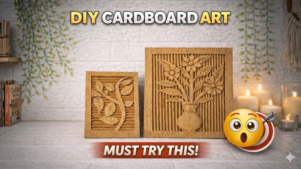 DIY Cardboard Wall Art |Cardboard Ka Itna Accha Istemal| Amazing Frame Art