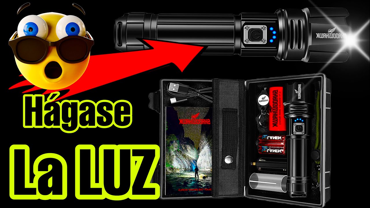 La MEJOR linterna LED ✅ recargable de AMAZON‼️