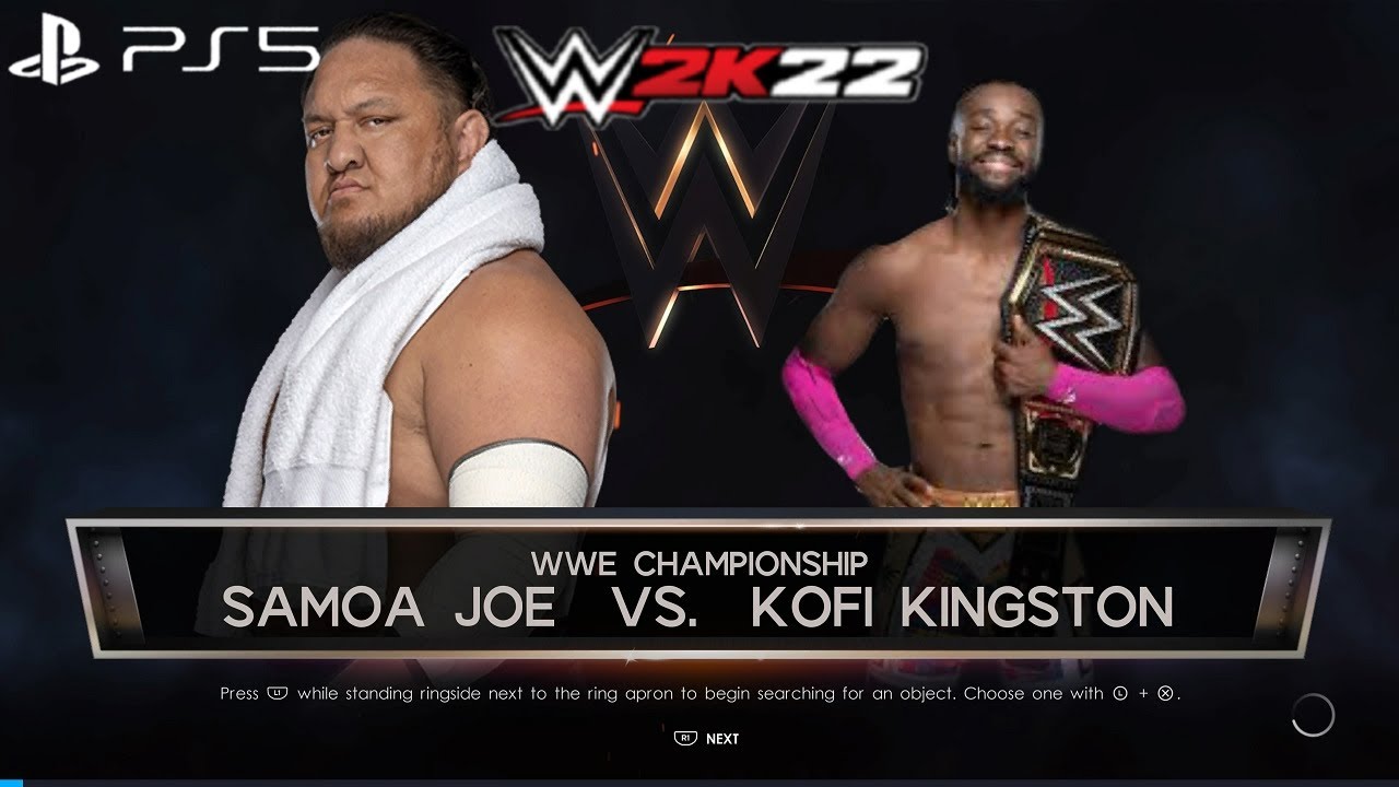 WWE 2K22 (PS5) - KOFI KINGSTON vs SAMOA JOE GAMEPLAY | WWE TITLE MATCH: WWE EXTREME RULES 2019