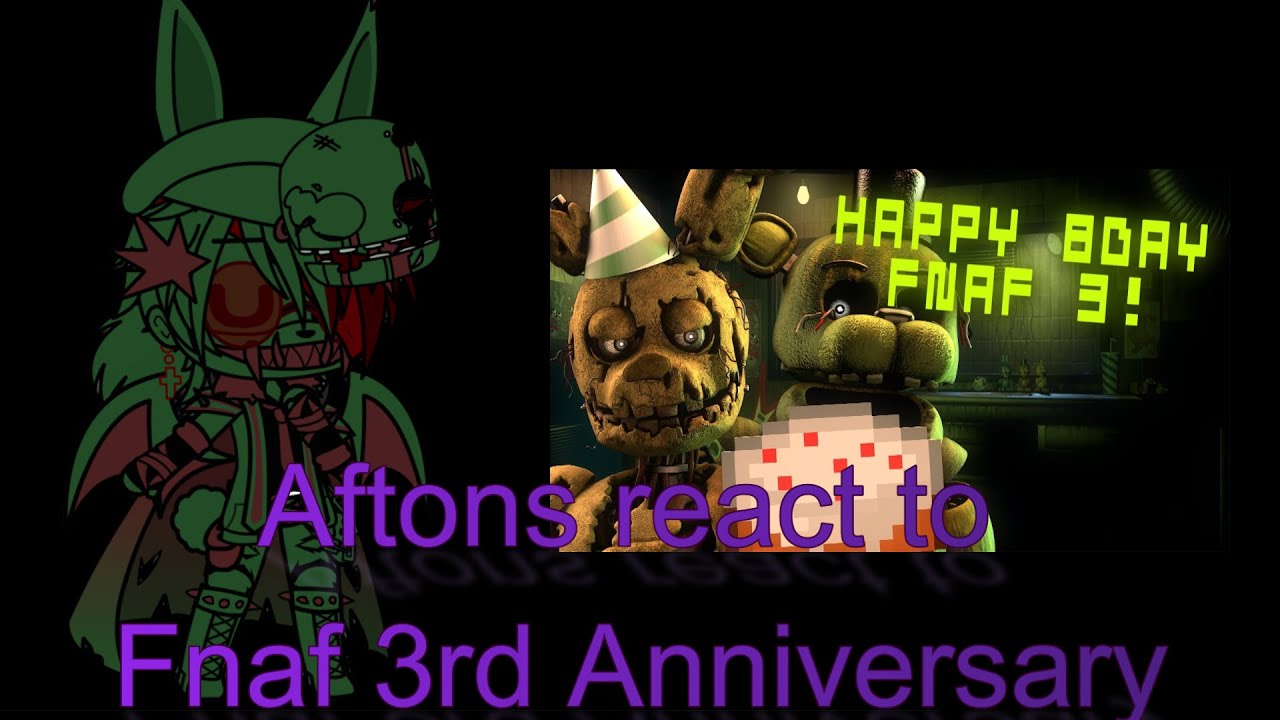 Aftons react to Fnaf 3rd Anniversary (-william)