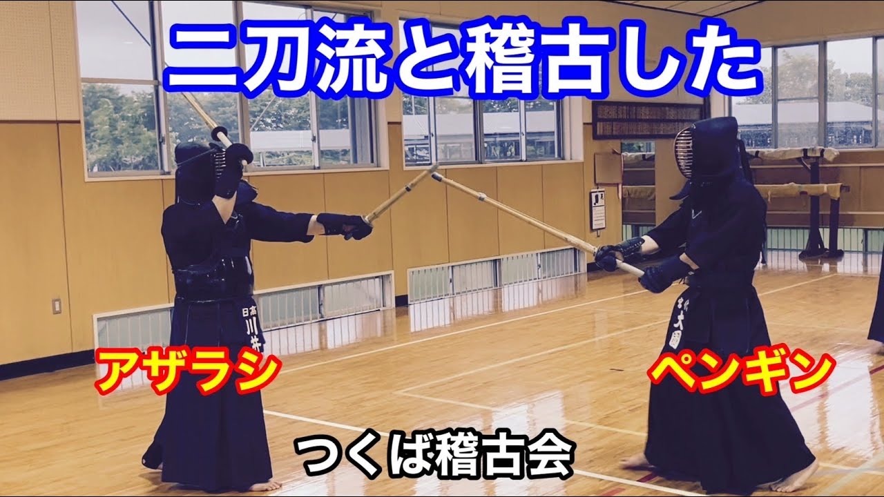 【剣道】二刀流剣士と稽古！あざらしvsペンギンw