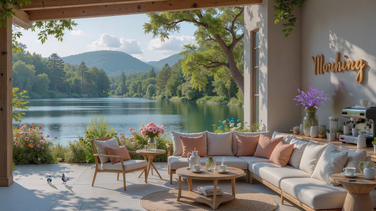 Relaxing Piano With Tranquil Morning Lakeside 🌿 Soft Music for Deep Relaxation & Sleep