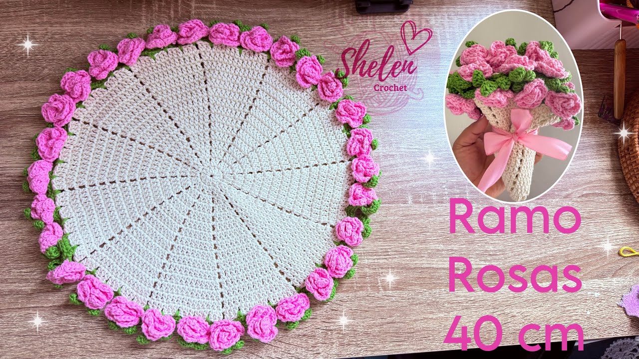 🌹 ¡Increíble Ramo de Rosas a Crochet! Paso a Paso Fácil y Elegante – Ideal para Regalo o Decoración