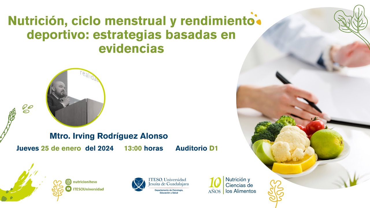 Conferencia: Nutrición, ciclo menstrual y rendimiento deportivo: estrategias basadas en evidencias.