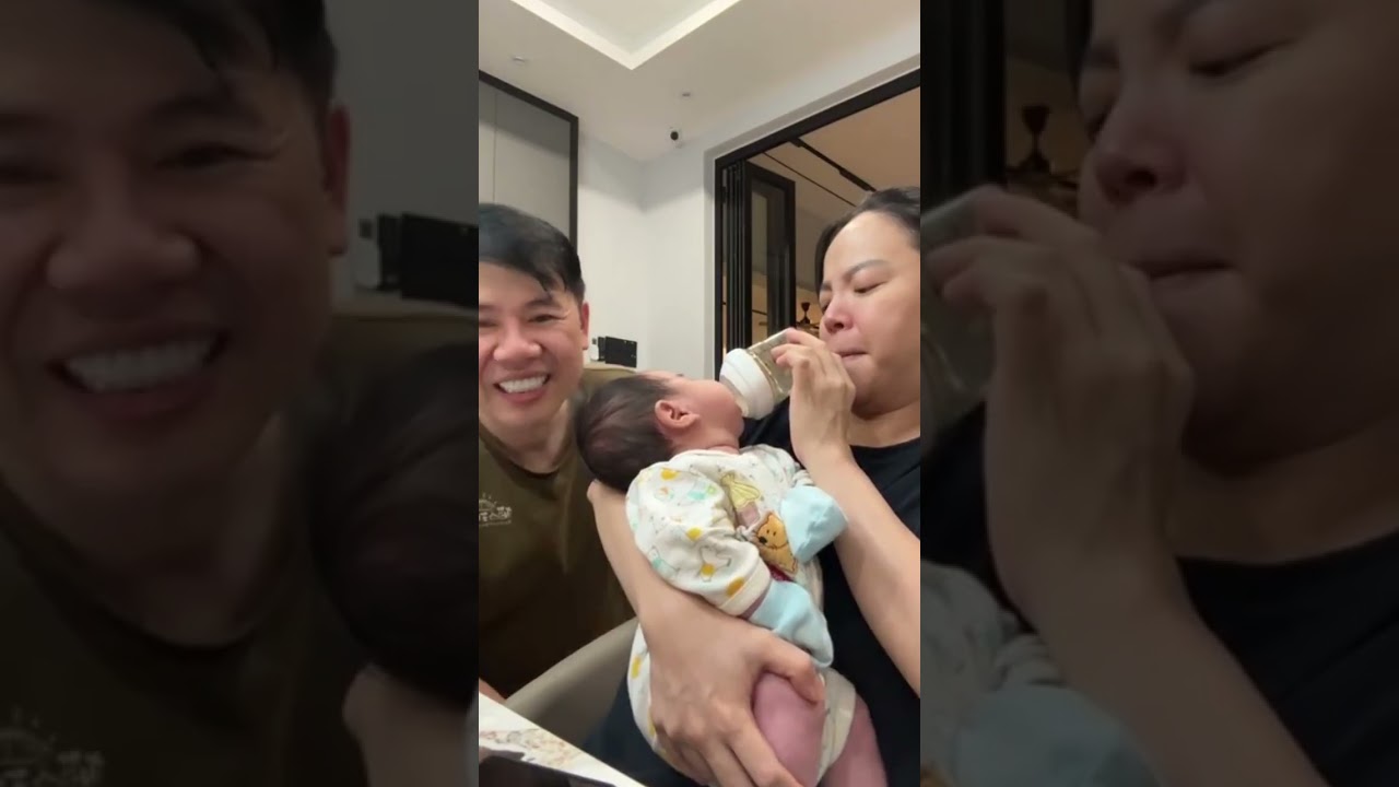 小米奶喝不够，哭得很厉害.......水蓉DJ都拿他没办法.......