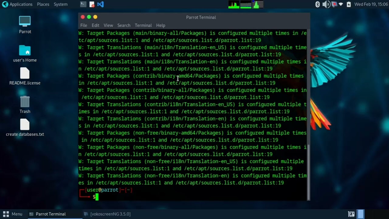 source list problem in parrot os | source list multiple times error .