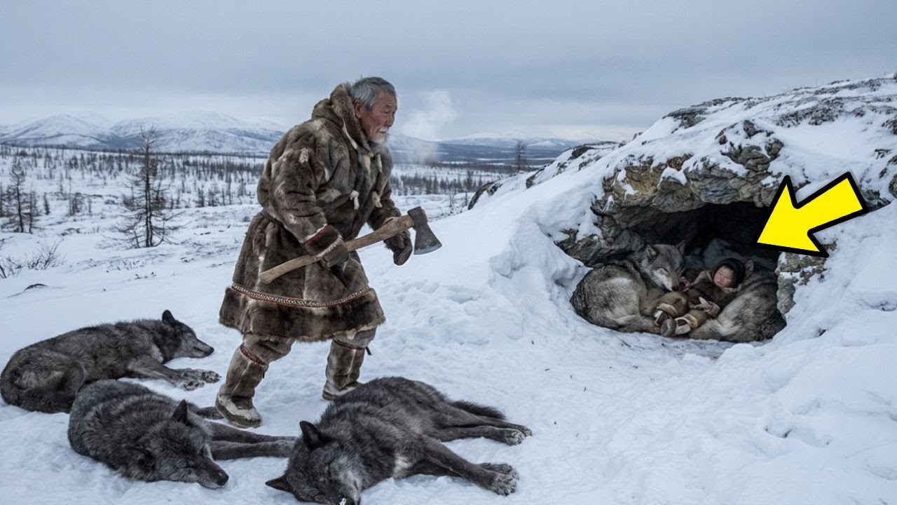 Cazador YAKUT de 90 AÑOS enfrenta 1000 LOBOS para salvar su NIETA pero queda impactado al ver…