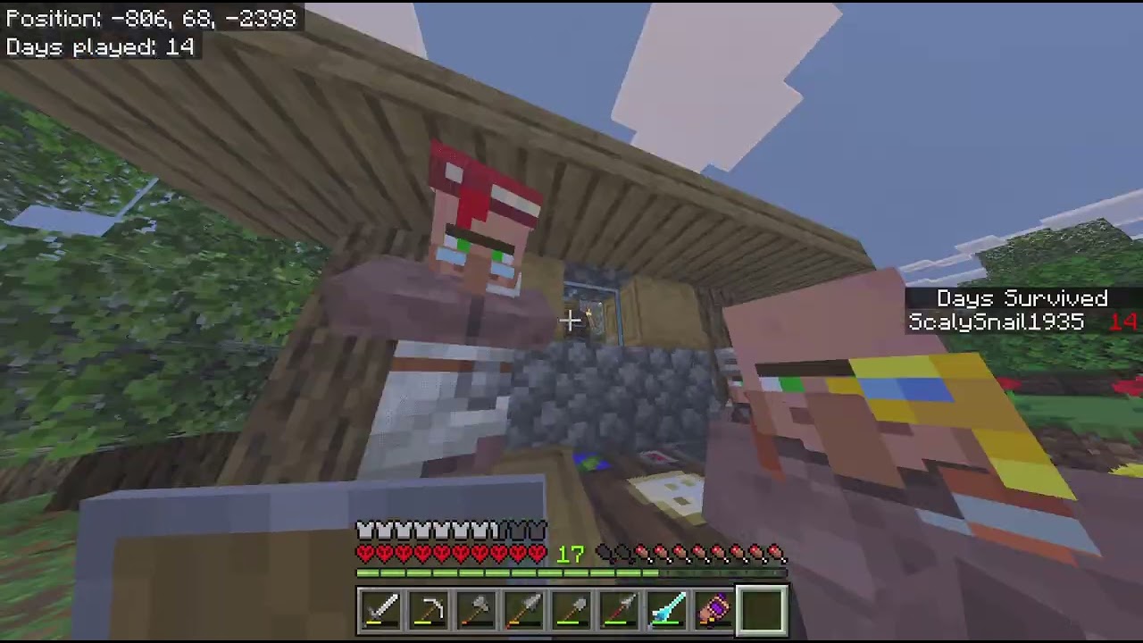  نصبت على القرويين 😂😎 7#Minecraft 100 Days Hardcore