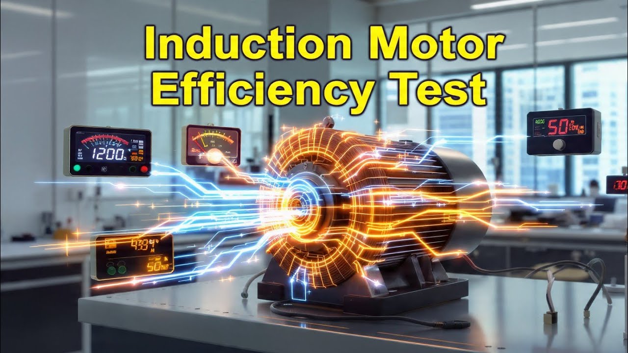 Induction motor efficiency test in hindi #deep_drive P-12