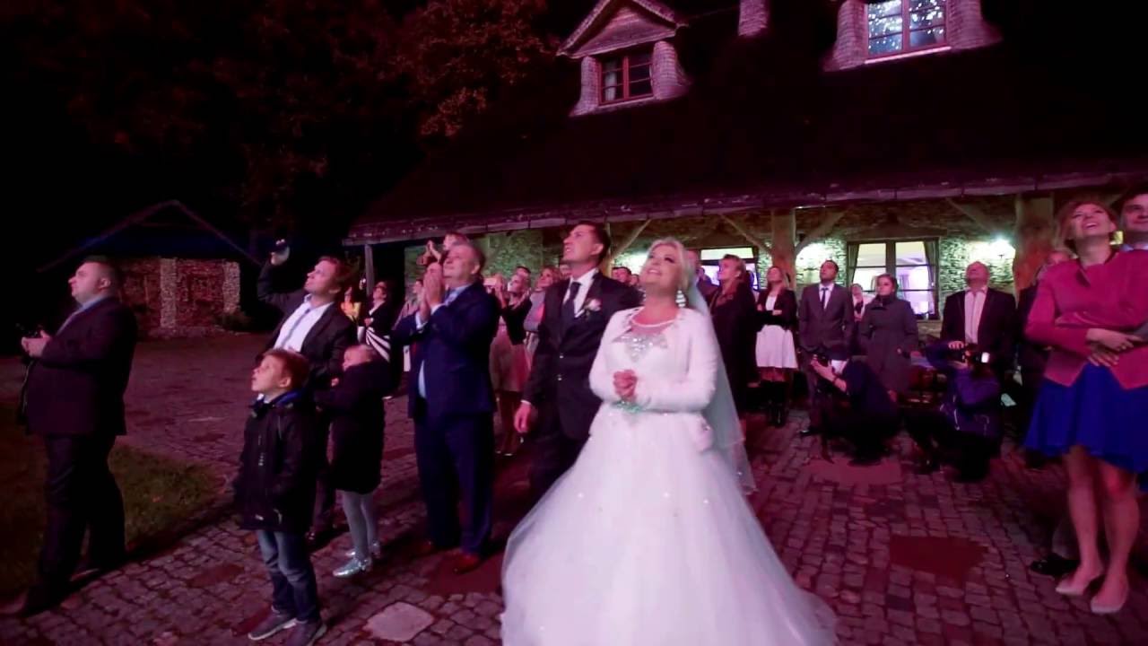 Pokaz Fajerwerki Wesele Karczma  MIŁOCIN PIERWOSZÓW -JOCKER Pokazy