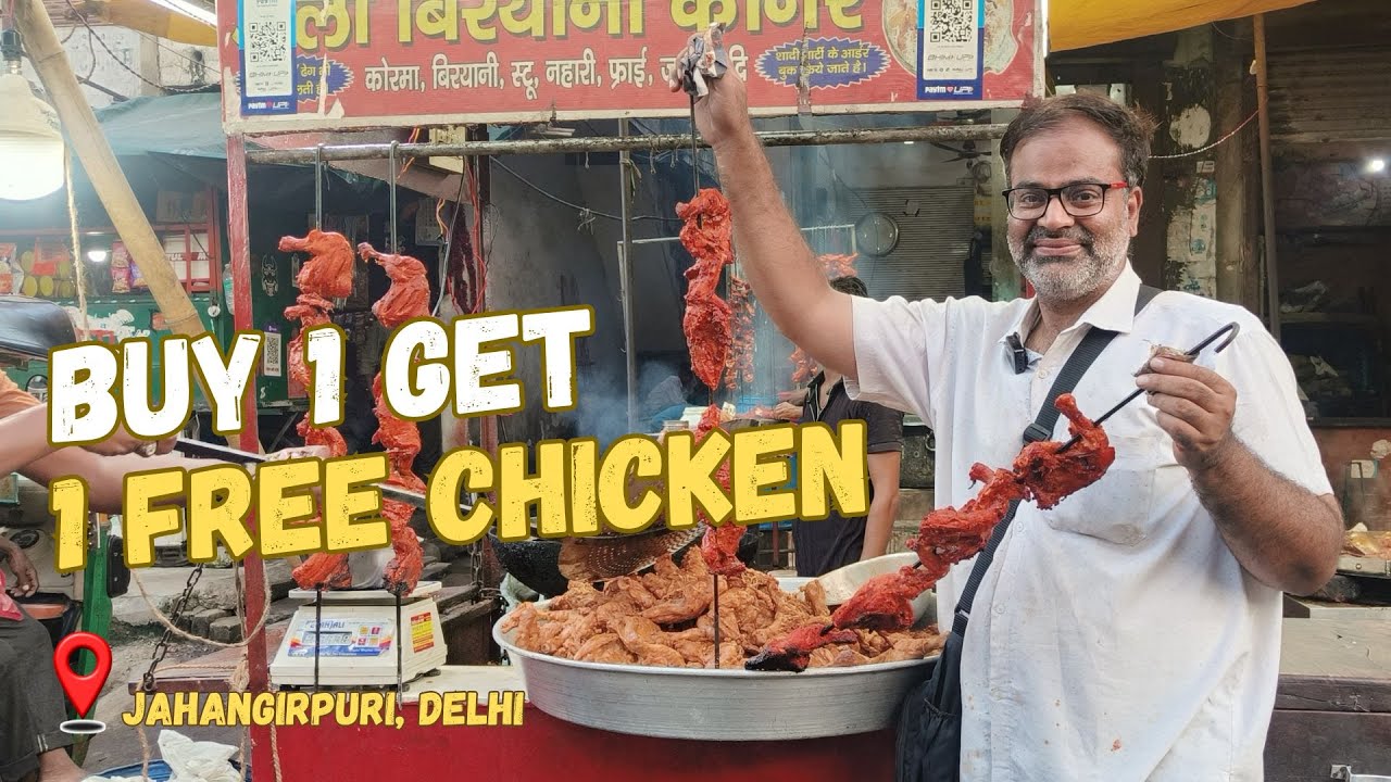 🍗 Buy 1 Get 1 Free Chicken 😍 | ₹150 Only | Ali Chicken Corner Jahangirpuri | #chillitadka #delhifood