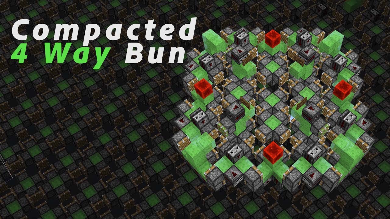 Incremental 4 Way Flying Machine & Wiring | Minecraft 1.12