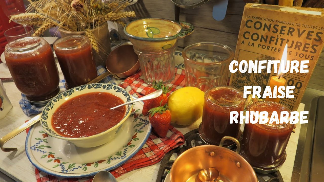 Ma CONFITURE FRAISE RHUBARBE à l'ancienne Grand-Mère Mitraille, un régal ! - Gourmandises TV
