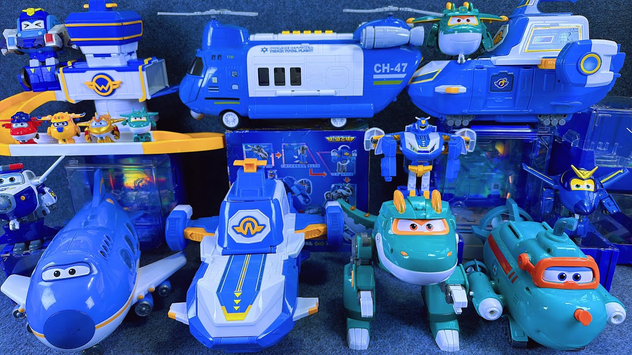 18-minutes of satisfying unboxing, cool Super Wings Space Base Set Series ASMR | Review Toys