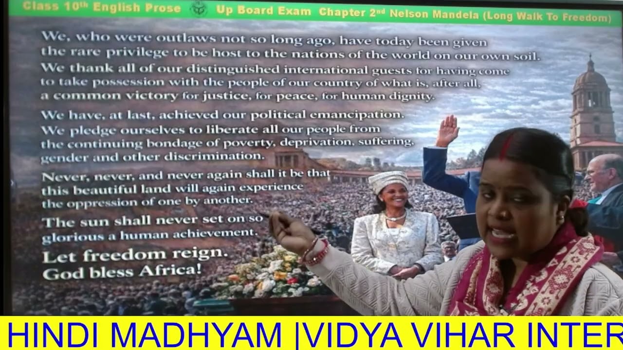 NELSON MANDELA : LONG WALK TO FREEDOM | English L-16 | Class-10 | Hindi Medium | NCERT
