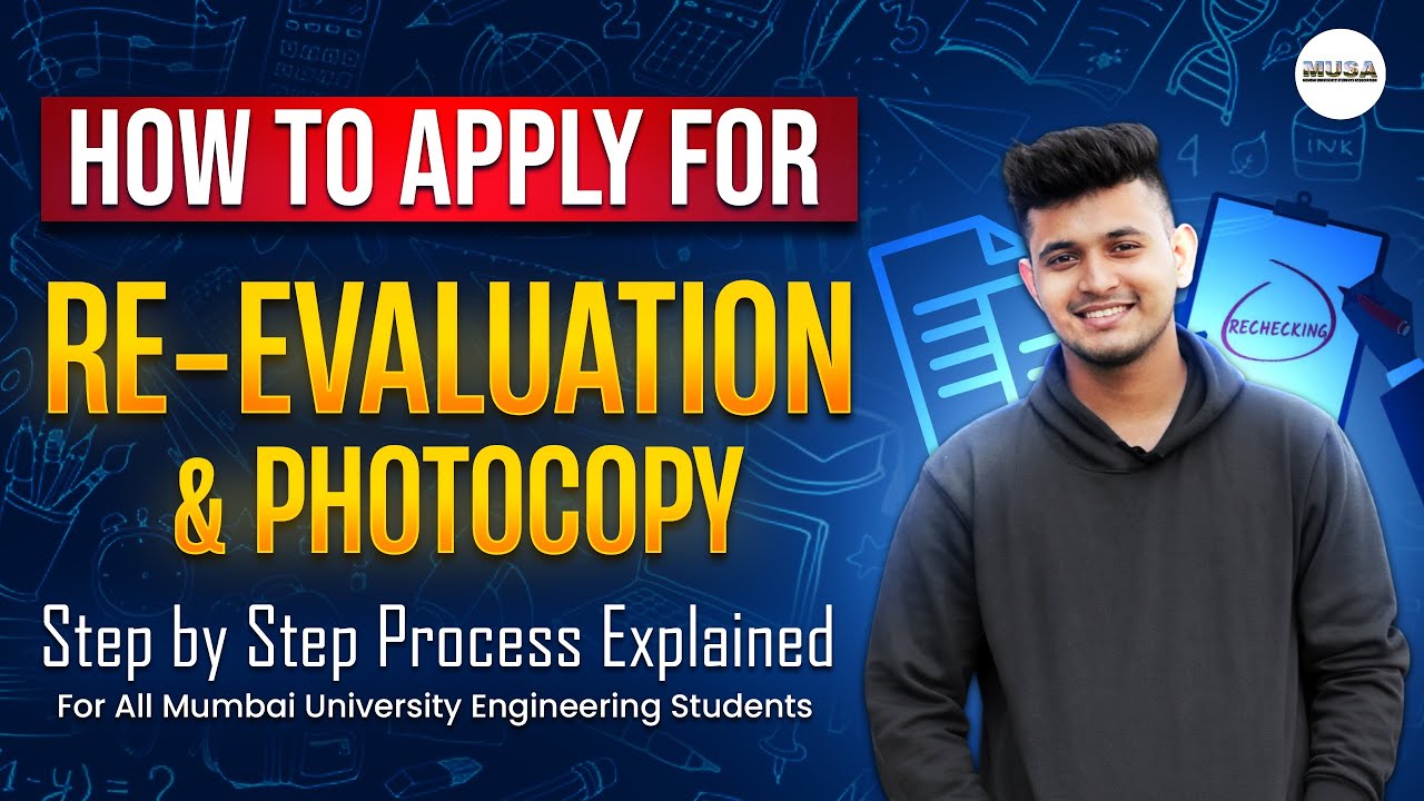 How to apply for Re-evaluation and photocopy for F.E and B.E Students | Mumbai University | MUSA