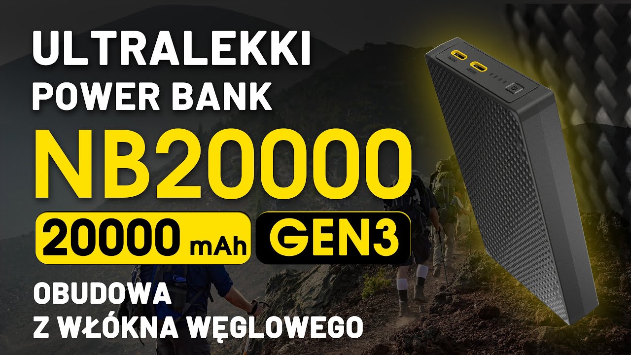 Ultralekki Power Bank Nitecore NB20000 GEN3 | Oficjalna recenzja wideo