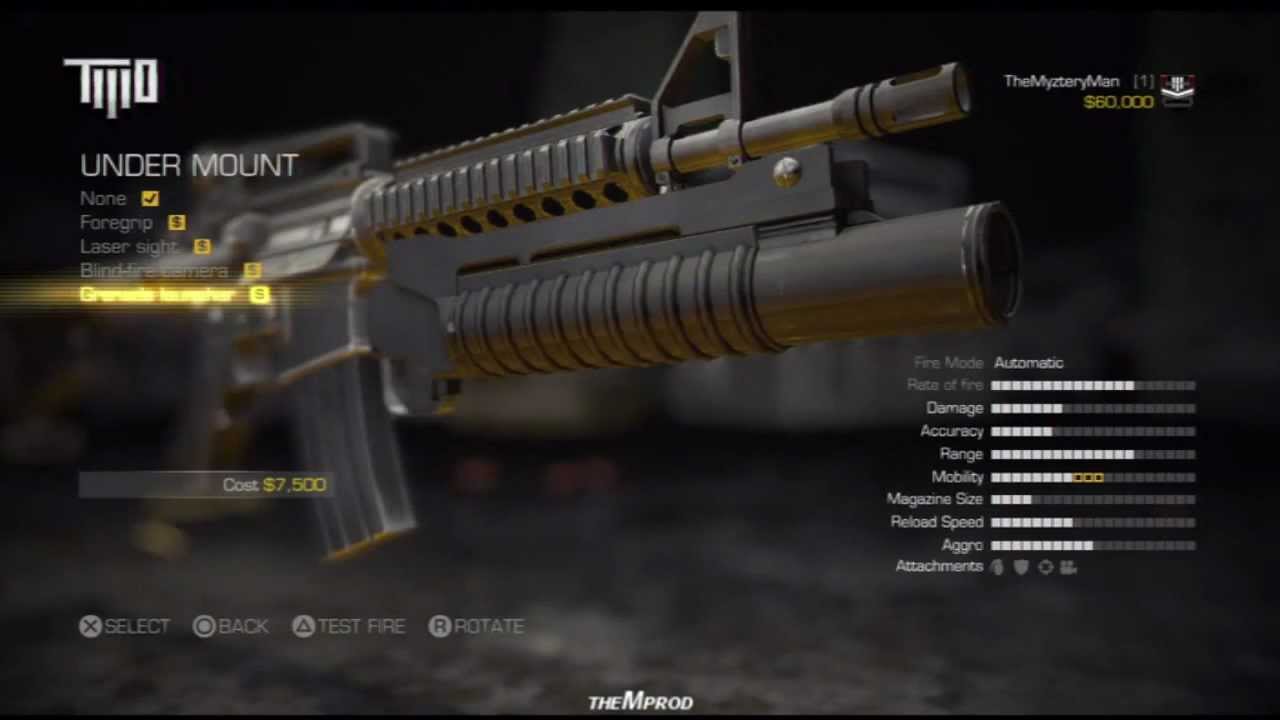 Army of Two: The Devil's Cartel - M4: All Attachments & All Weapon Skins