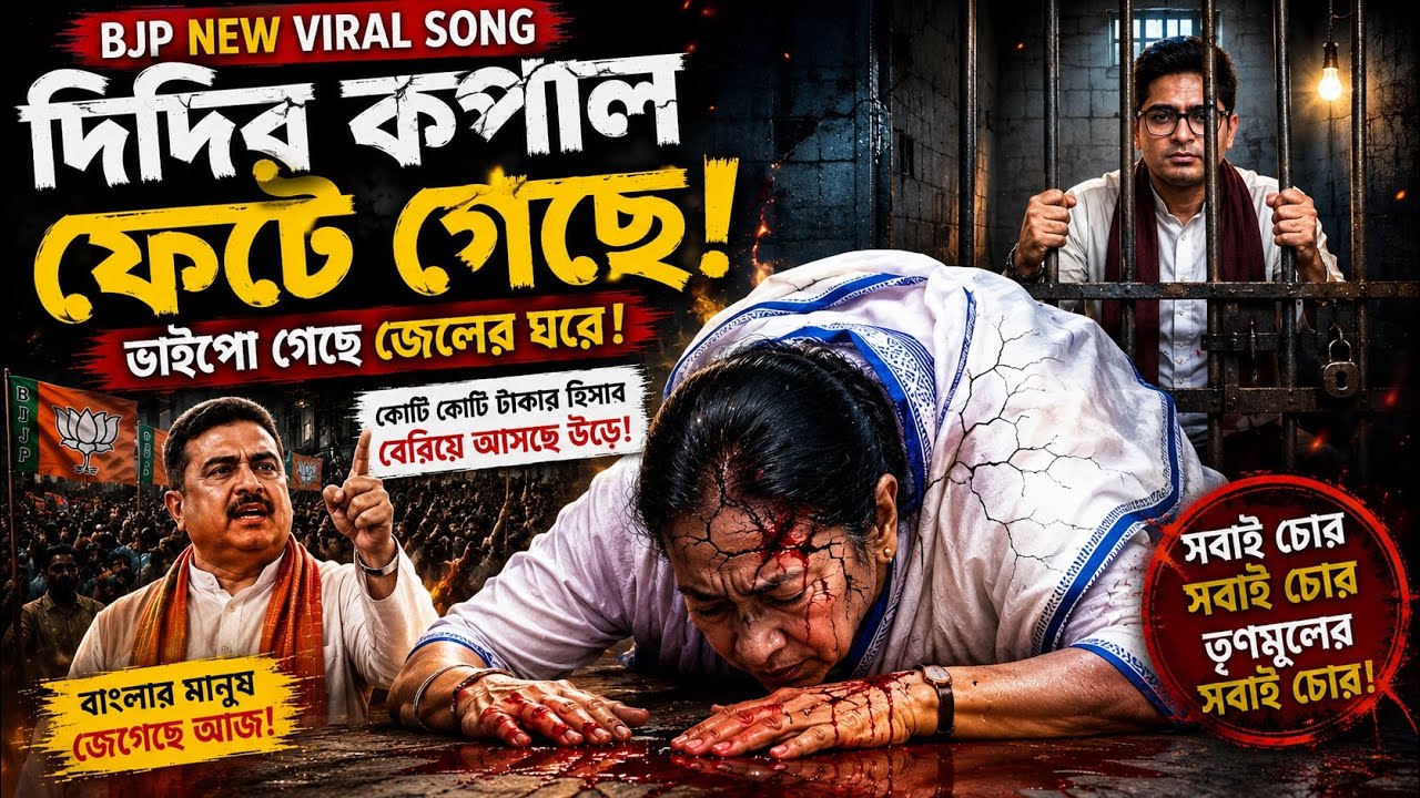 🔥 BJP New Viral Song 😱 | ভাইপো গেছে জেলের ঘরে | দিদির কপাল পুড়ে | Bangla Political Song 2026
