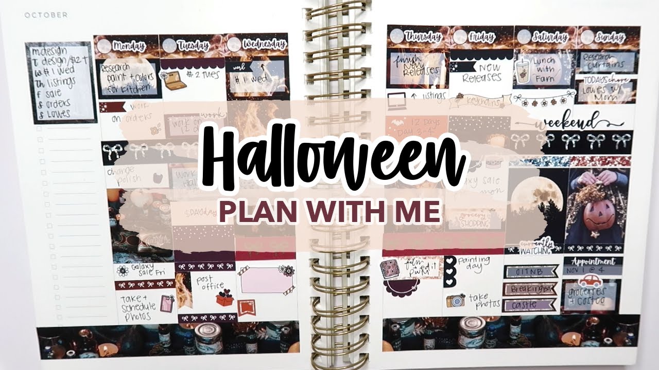 Halloween Plan with Me | Spooky Vibes Kit | Gabriela Elena Designs