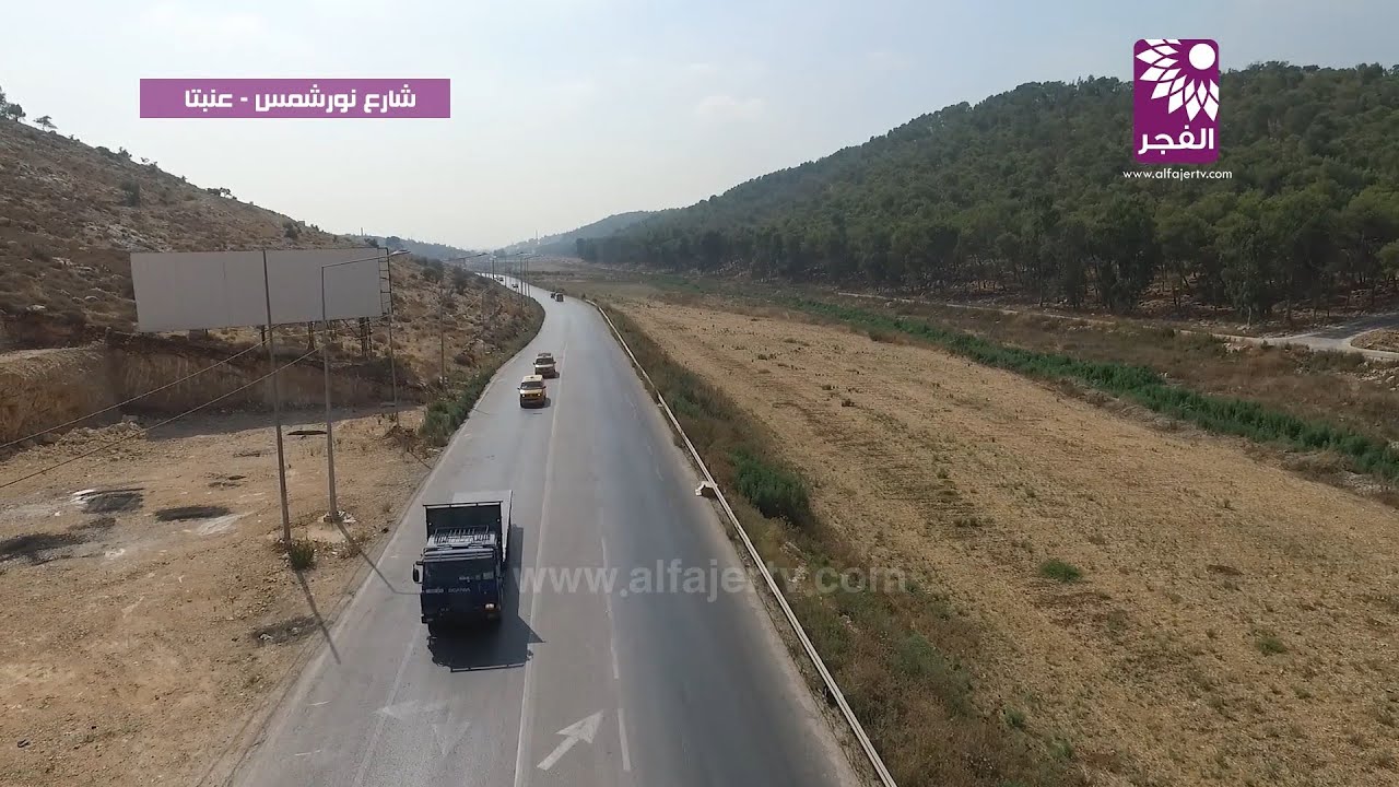 تصوير جوي لشارع نورشمس - عنبتا شرق طولكرم