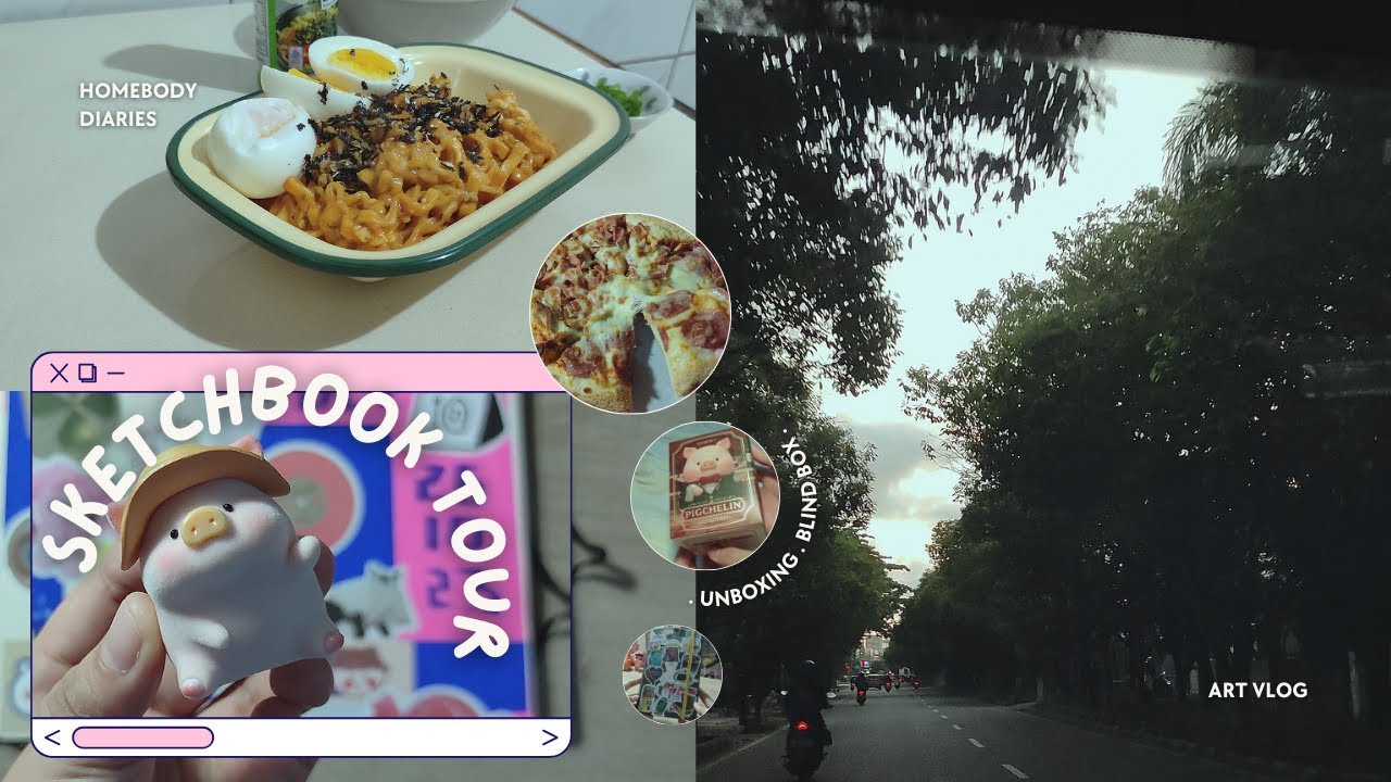 homebody diaries: cooking, unboxing blind box, sketchbook tour part 01